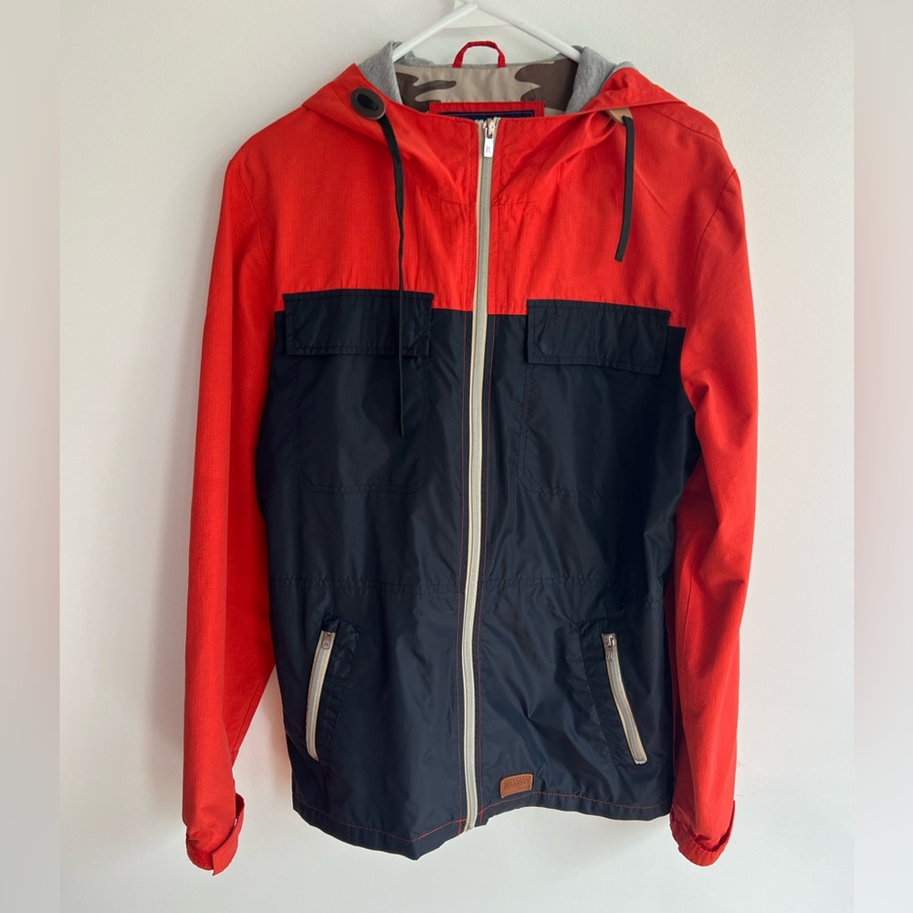 Jack & Jones hooded waterproof  Windbreaker Jacket Rain Jacket Hiking